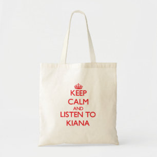 Bolsa Tote Mantenha a calma e escute Kiana