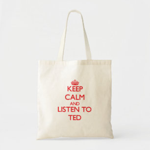 Bolsa Tote Mantenha a calma e escute Ted