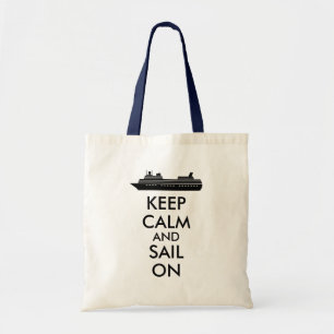 Bolsa Tote Mantenha a calma e navegue no costume do navio de