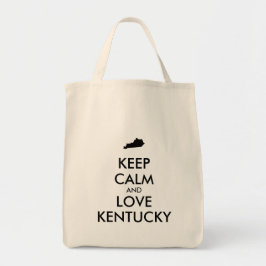 Bolsa Tote Mantenha a calma e o amor personalizáveis KENTUCKY