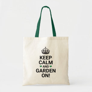 Bolsa Tote Mantenha a calma e o jardim!