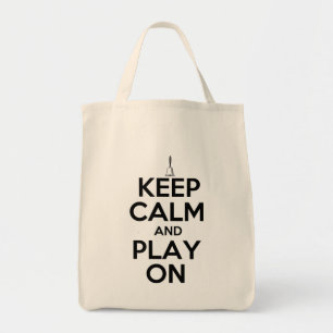Bolsa Tote Mantenha a calma e o jogo em Handbells