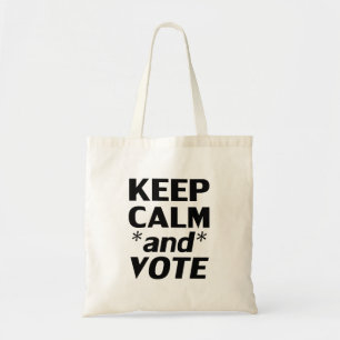 Bolsa Tote "Mantenha a calma e vote"