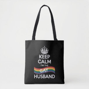 Bolsa Tote Mantenha a Calma Sou o Marido Gay Esposa Pai Orgul