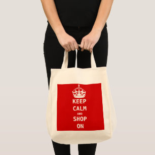 BOLSA TOTE MANTENHA CALMA E COMPRE