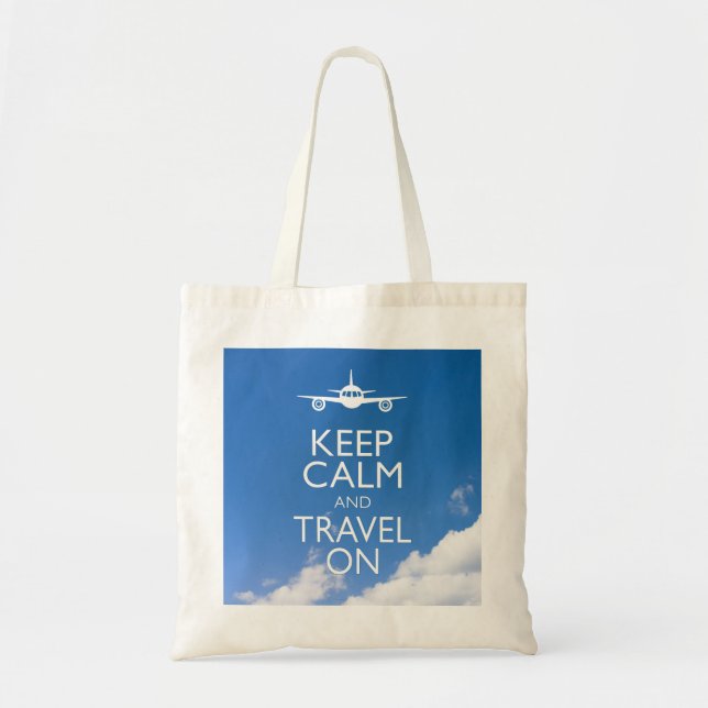 BOLSA TOTE MANTENHA CALMA E VIAGEM (Frente)