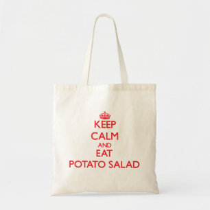 Bolsa Tote Mantenha calmo e coma a salada de batata