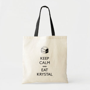 Bolsa Tote Mantenha calmo e coma Krystal