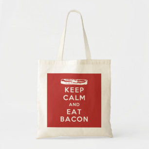 Bolsa Tote Mantenha calmo e coma o bacon