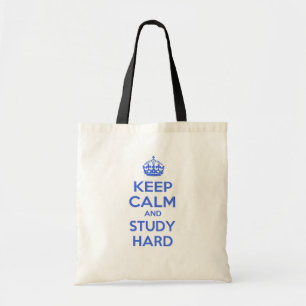 Bolsa Tote Mantenha duro calmo e do estudo