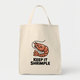 Bolsa Tote Mantenha-o Camarãozinho Kawaii Camarão