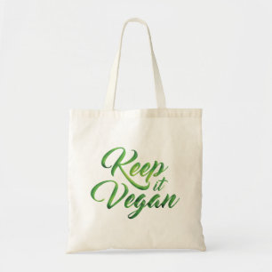 Bolsa Tote Mantenha-o citações felizes do Vegan
