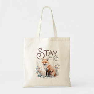 Bolsa Tote Mantenha o Cozy Woodland Fox no Natal