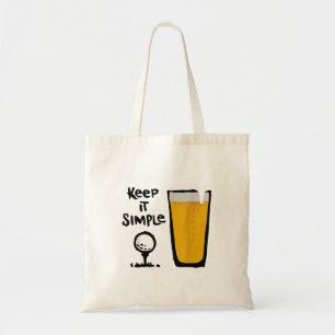 Bolsa Tote Mantenha-O Simples E Engraçada Cerveja De Golfe