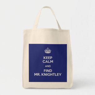 Bolsa Tote Mantenha o Sr. calmo Knightley Emma Jane Austen do
