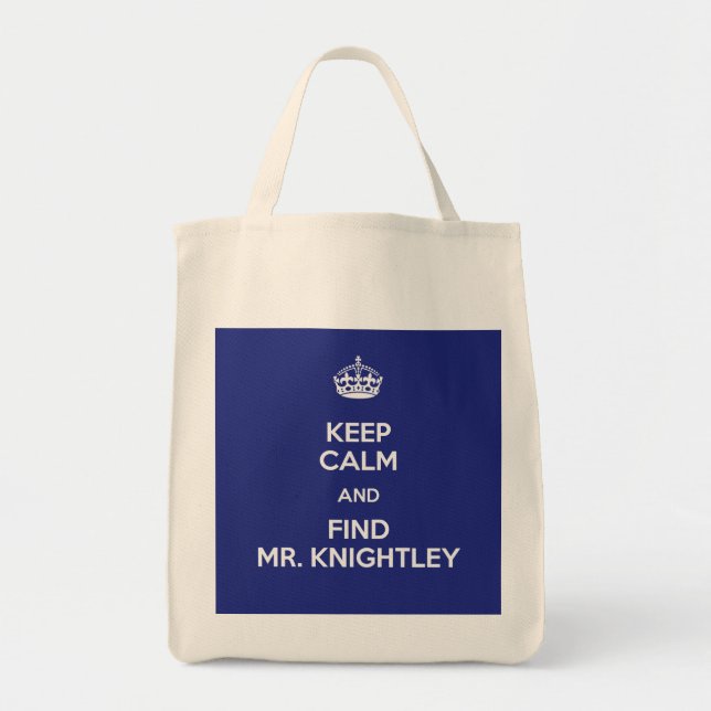 Bolsa Tote Mantenha o Sr. calmo Knightley Emma Jane Austen do (Frente)