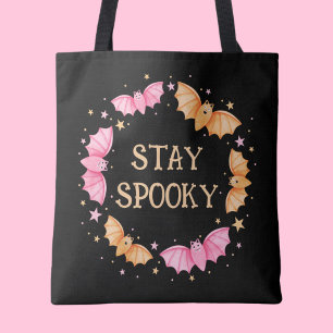 Bolsa Tote Mantenha-se assustado, gordo, pastel Halloween