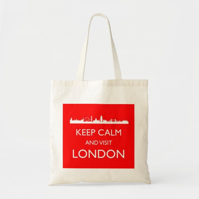 Bolsa Tote Mantenha-se calmo e visite Londres Tote Bag (Frente)