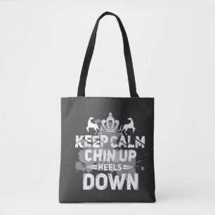 Bolsa Tote Mantenha-Se Calmo Para Cima Cabeçalhos Para Baixo