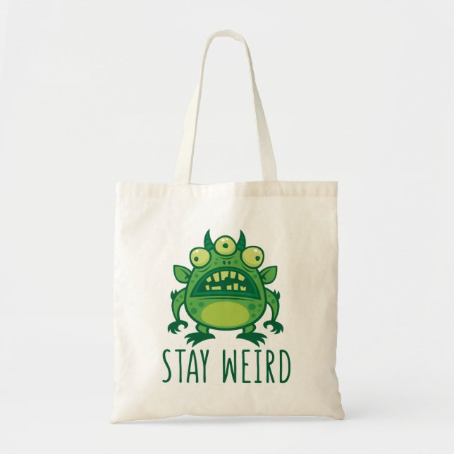 Bolsa Tote Mantenha-se estranho monstro de Alienígenas (Frente)