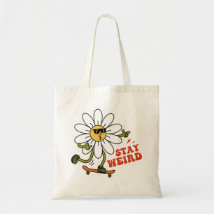 Bolsa Tote Mantenha-se estranho no skate Daisy