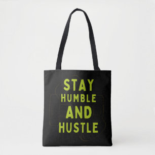 Bolsa Tote Mantenha-se humilde e resistente - Saco de ferrame