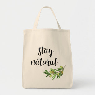 Bolsa Tote Mantenha-se natural Grocery Beach Tote Bag