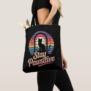 Bolsa Tote Mantenha-Se Pawsivel - Amantes De Gatos Engraçados