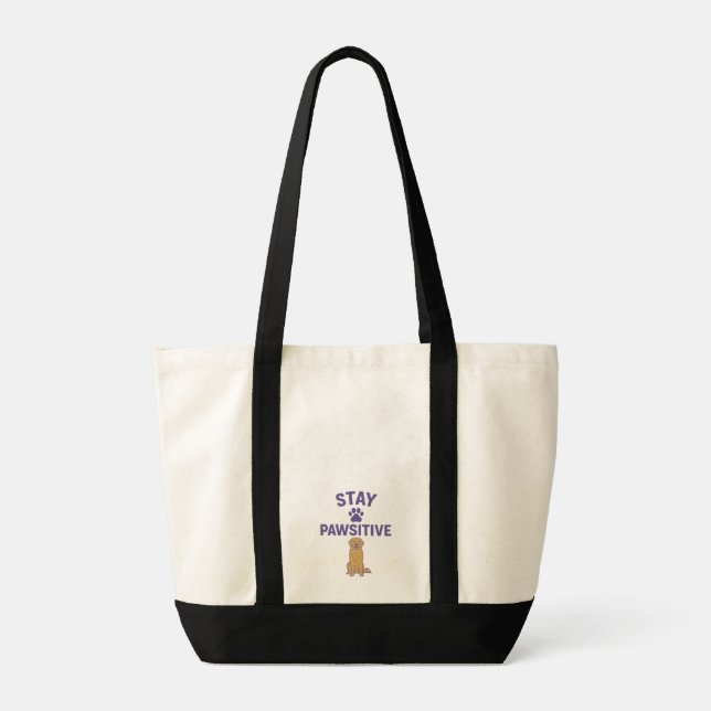 Bolsa Tote mantenha-se positivo - presente para influencers (Verso)