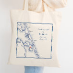 Bolsa Tote Manteo North Carolina Elegant Marinho Wedding Welc<br><div class="desc">Bem-vindos convidados ao seu Manteo, casamento da Carolina do Norte com nosso marinho azul-comum do Outer Banks mapeiam os sacos de tote. Apresentando o encanto da Ilha Roanoke, eles definiram um tom costeiro. Ideal para locais como os Jardins Elizabetano, Parque Festival da Ilha Roanoke, Luz do Pântano, Casa Tranquila Inn,...</div>