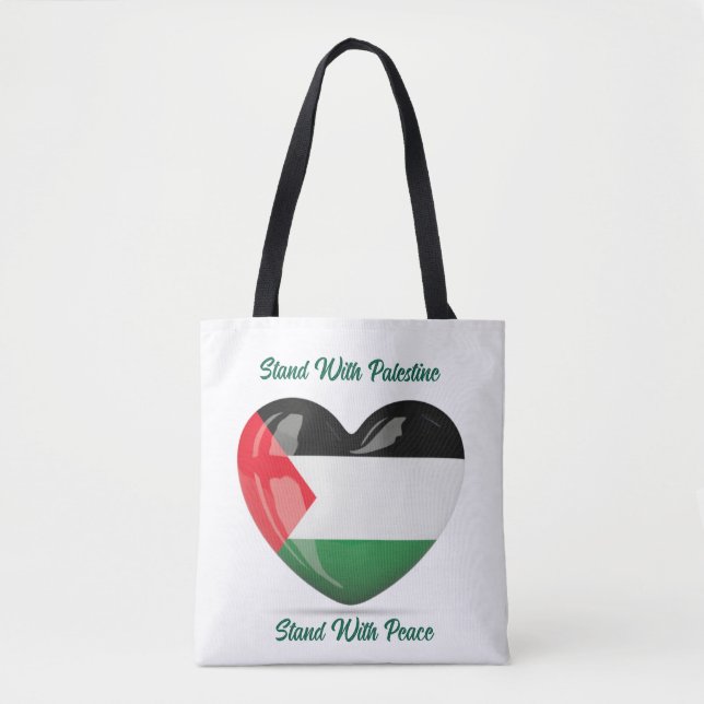 Bolsa Tote manter a paz com a Palestina (Frente)