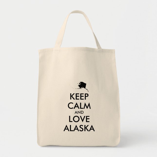 Bolsa Tote MANTER CALM e AMAR ALASKA personalizáveis (Frente)