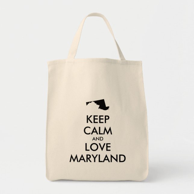Bolsa Tote MANTER CALM e AMAR MARYLAND personalizáveis (Frente)