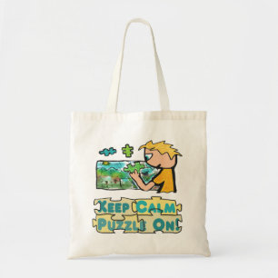 Bolsa Tote Manter Calm Jigsera Quebra-cabeça