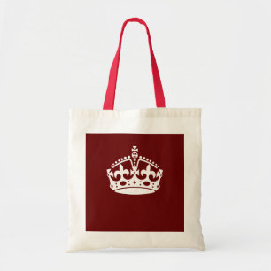 Bolsa Tote Manter Calmo Acento Vermelho Borgonha