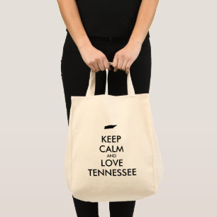 Bolsa Tote Manter calmo e amar o tennessee personalizável