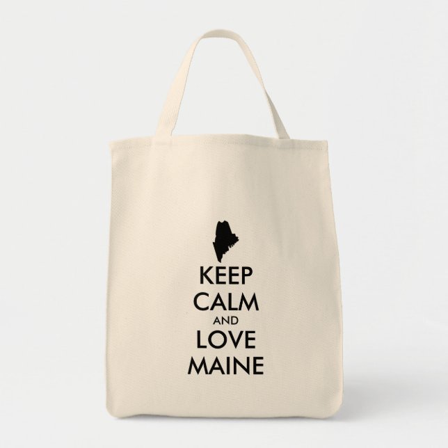 Bolsa Tote MANTER CALMO e AMOR personalizáveis (Frente)