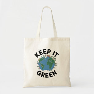 Bolsa Tote Manter Verde - Natureza e Ilustração da Terra