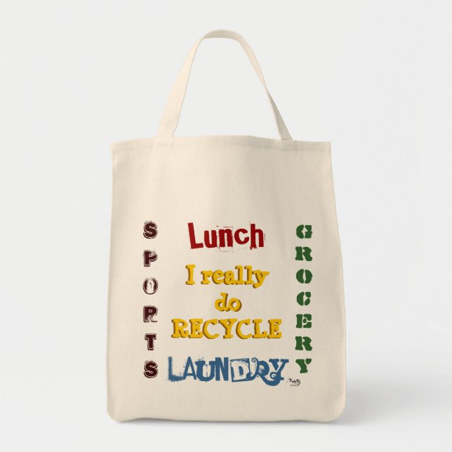 Bolsa Tote Mantimento do reciclar (Frente)