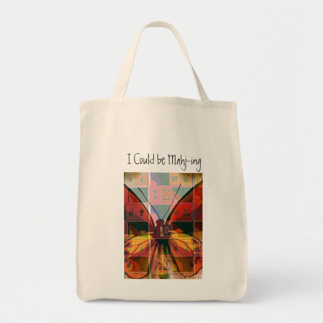 Bolsa Tote Mantimento Totebag do Mah Jong (Frente)