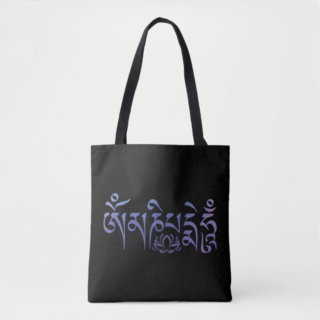 Bolsa Tote Mantra Purple Watercolor (Frente)