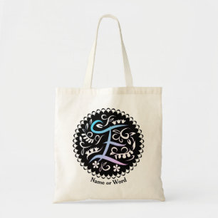 Bolsa Tote Manuscrito em alfabeto E monograma