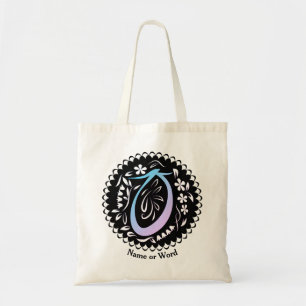 Bolsa Tote Manuscrito em alfabeto O Monograma