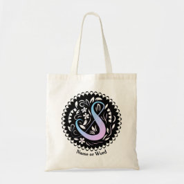 Bolsa Tote Manuscrito em alfabeto S Monograma