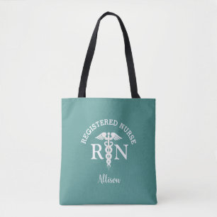 Bolsa Tote Manuscrito Médico de Enfermeiro RN Personalizado 