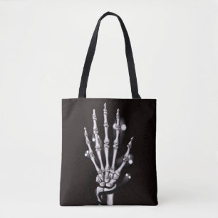 Bolsa Tote Mão de esqueleto com os fantasmas assustadores