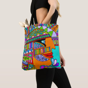 Bolsa Tote Mão Desenhada por EDDArt - Faraó 1