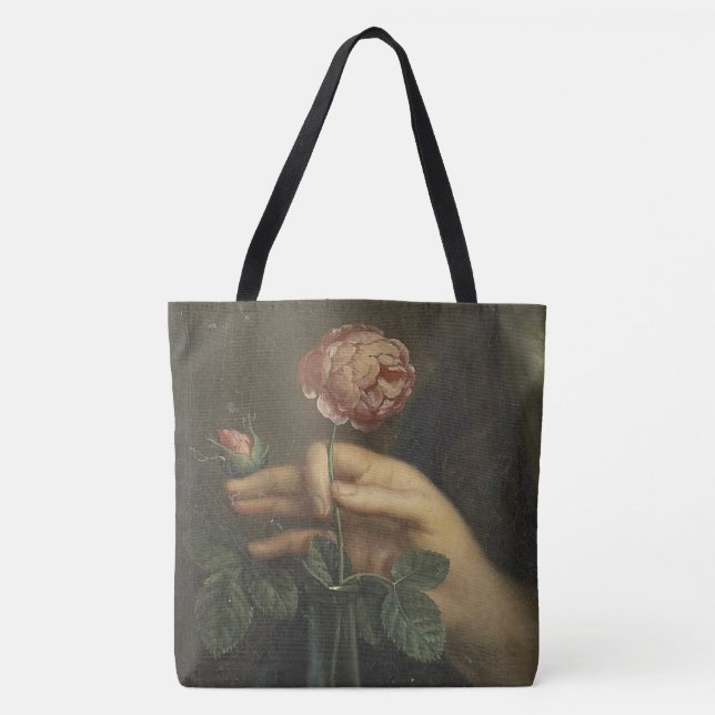 Bolsa Tote Mão e Rosa (Frente)