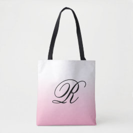 Bolsa Tote Mão Rosa Sobre Qualquer Cor com Monograma