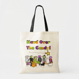 Bolsa Tote Mão sobre Camisetas e presentes de Dia das Bruxas